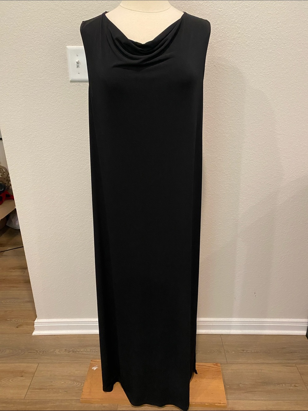 Chico's Black Cowl Neck Maxi Dress XL Classy